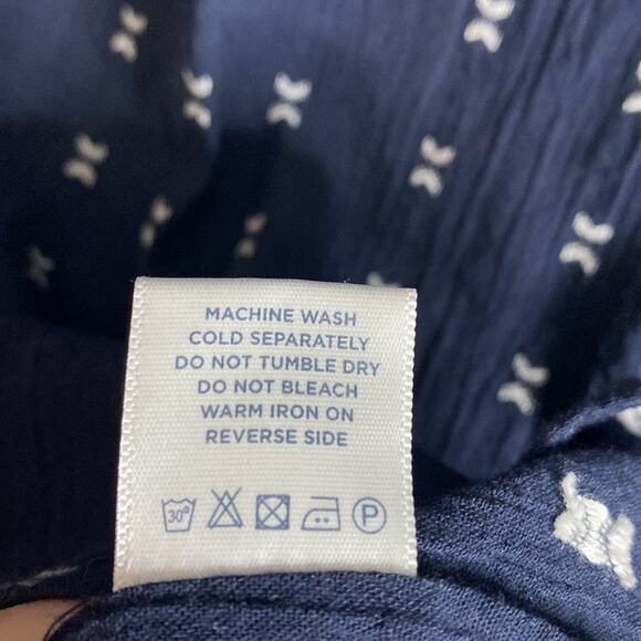 Roller Rabbit Navy Embroidered Cotton Mini Dress Women's Small - Picture 7 of 8